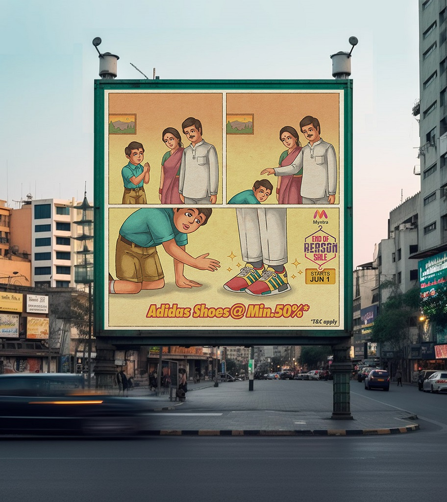 Агентство Talented из Мумбая создает рекламу в стиле Адарш Балак, которая больше похожа на граффити, чем на рекламу.