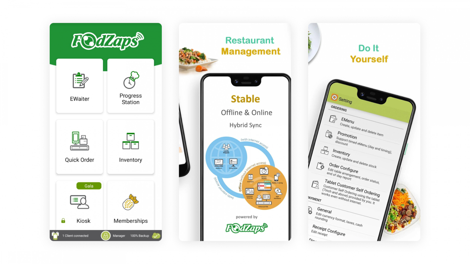 FoodZaps — мобильное приложение для управления кафе или рестораном.