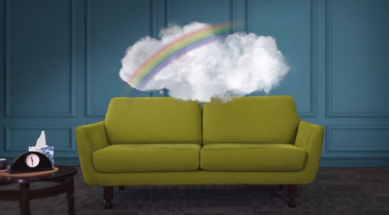 Облака, дожди и солнце посетили психотерапевта в рекламе Mellanox Technologies